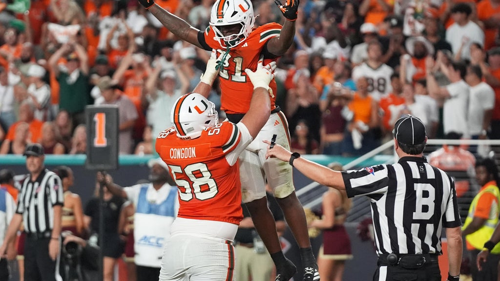 Miami is No. 1 in AP Top 25 for 1st time since '02, No. 2 BYU's ranking best since '84 title season — CBS Miami, Tarpon Springs Technology news