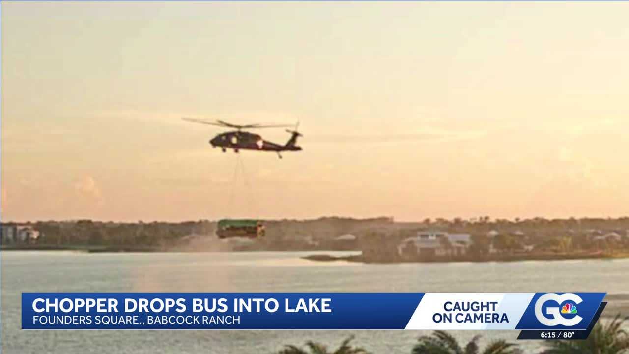 A Black Hawk carrying a school bus over Florida town had residents asking one question: Why? — WISN 12 Milwaukee, Tarpon Springs Schools news