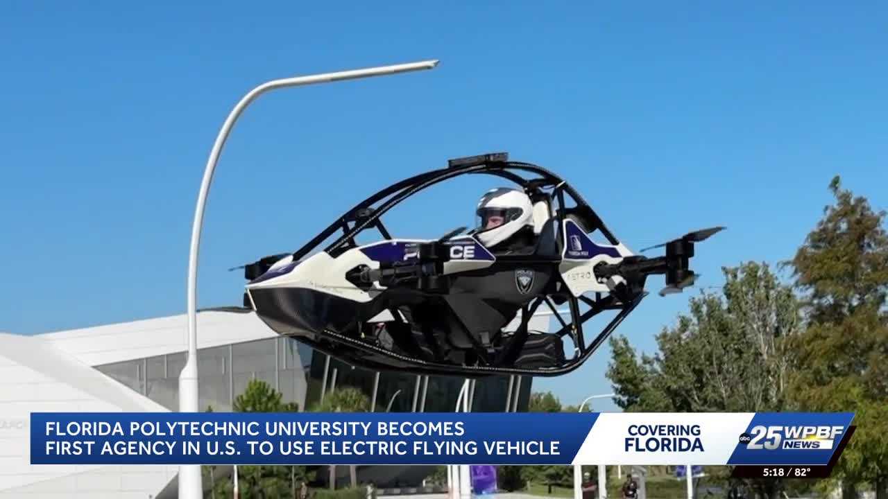 Florida Polytechnic University develops electric flying vehicle for police emergencies — WPBF West Palm Beach, Tarpon Springs Community news