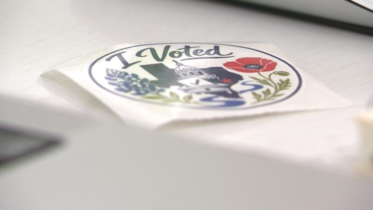 Too young to vote, but making her mark | Williamson County teen designs winning 'I Voted' sticker — KVUE (Austin)