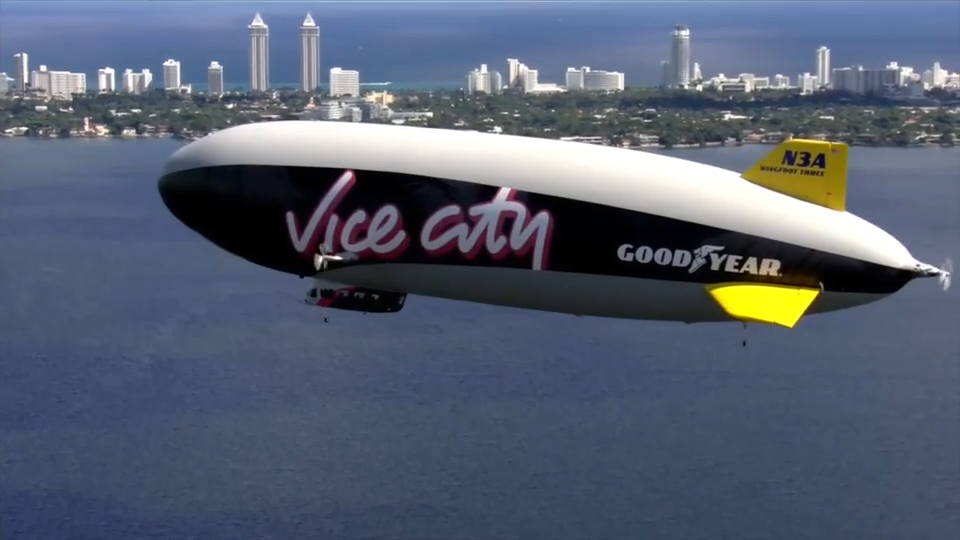 Blimp branded in Grand Theft Auto colors travels through South Florida ahead of video game release — WSVN 7 Miami-Dade